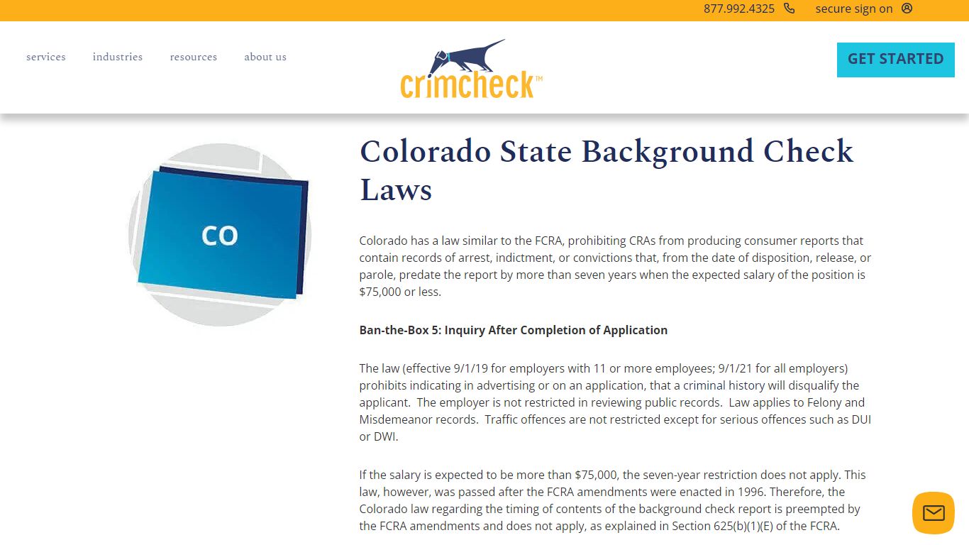 Colorado State Background Check Laws | CO | Crimcheck